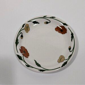 Syracuse China Floral Decorated Bread Plate Orange Yellow Flowers Vintage